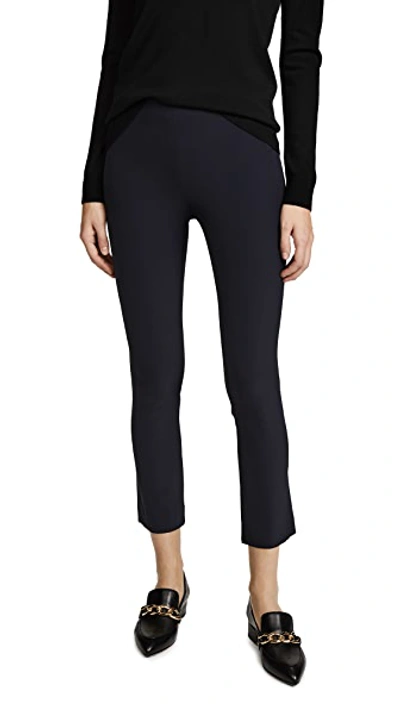 Shop Veronica Beard Zip Back Scuba Pants Navy