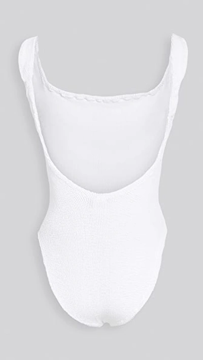 Shop Hunza G Square Neck One Piece White