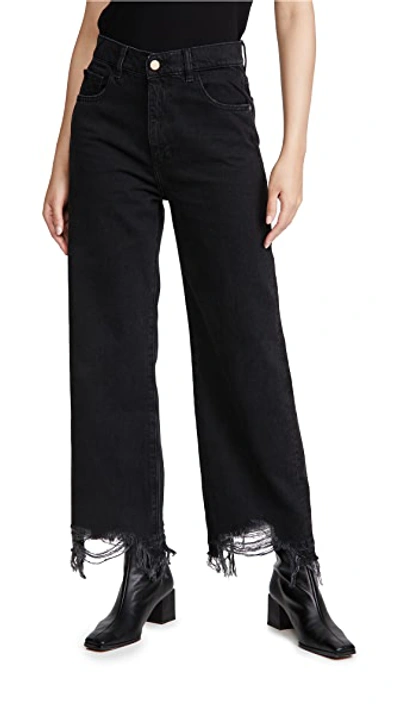 Dl Hepburn High Waist Crop Wide Leg Jeans In Lark