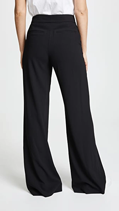 Alice And Olivia Athena Flared Wide Leg Trousers In Black