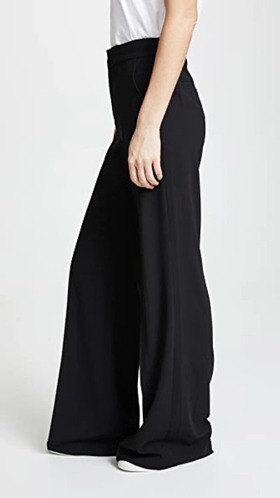 Alice And Olivia Athena Flared Wide Leg Trousers In Black
