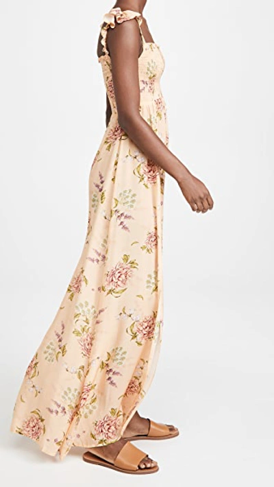 Shop Agua Bendita Leandra Blomma Maxi Dress In Peach