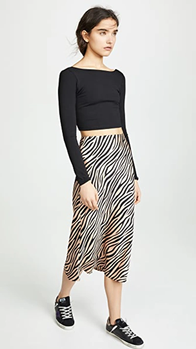 Susana Monaco Scoop Back Crop Top In Black