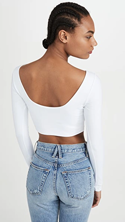 Susana Monaco Scoop Back Crop Top In Sugar