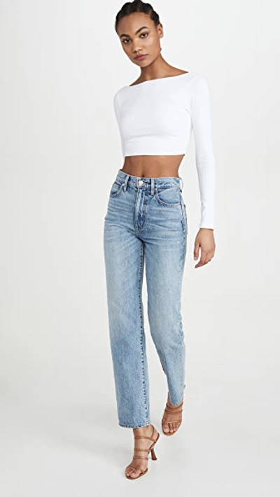 Susana Monaco Scoop Back Crop Top In Sugar