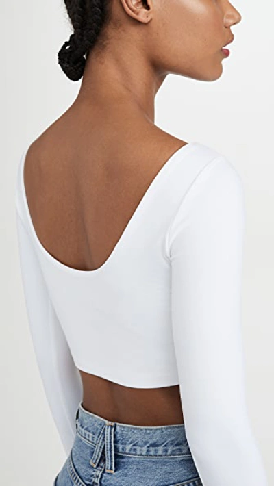 Susana Monaco Scoop Back Crop Top In Sugar
