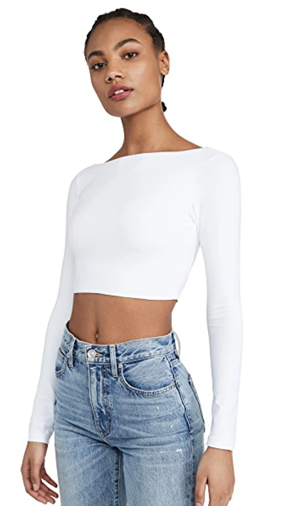 Shop Susana Monaco Scoop Back Crop Top Sugar