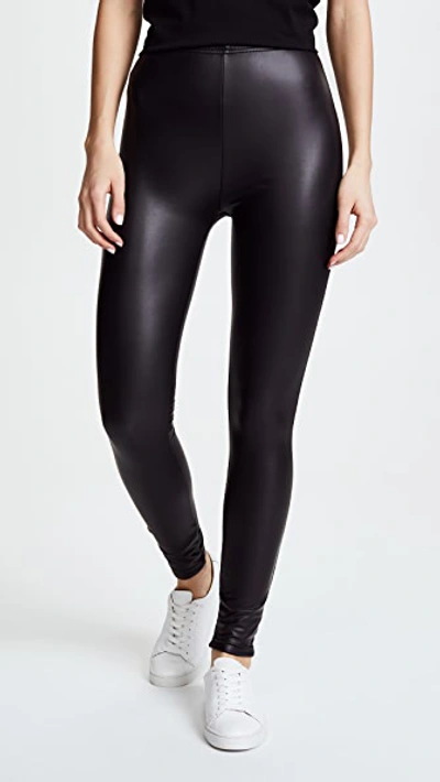 Shop Plush Fleece Lined Liquid Leggings Black