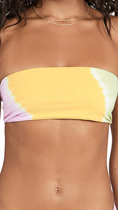 Shop L*space Beach Wave Bikini Top In Diagonal Sunburst