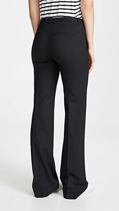 Theory Demitria Kick Flare Trousers In Black