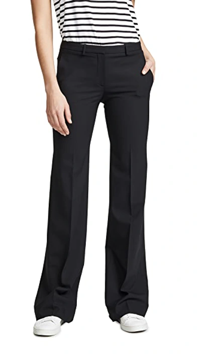 Theory Demitria Kick Flare Trousers In Black