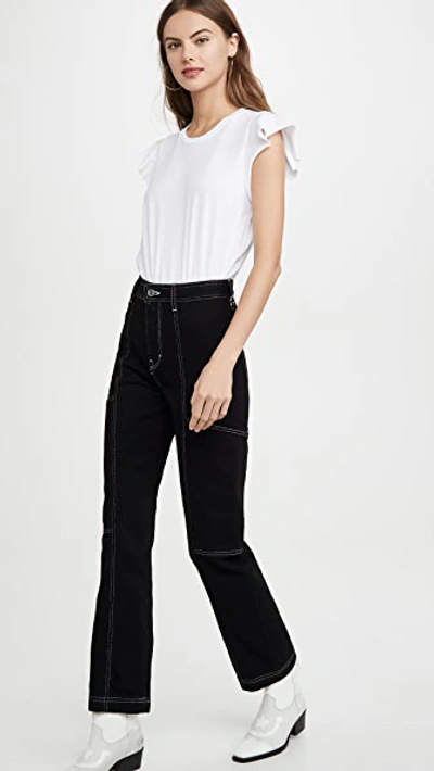 Amo Flutter Tee In White