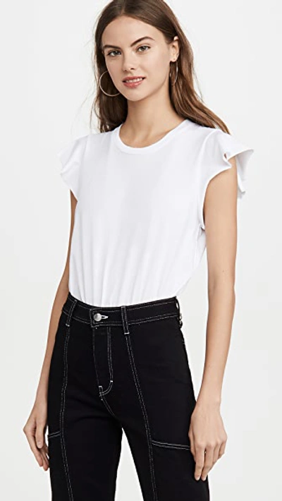 Amo Flutter Tee In White