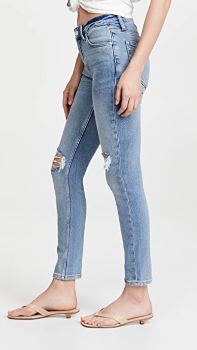 Anine Bing Gabe Ripped Jeans In Blue | ModeSens