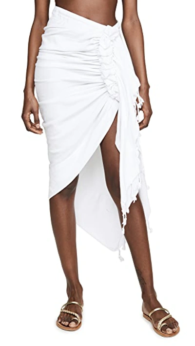 Shop Just Bee Queen Tulum Cover Up Skirt White