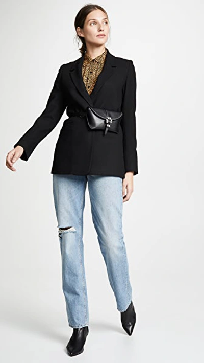 Shop Anine Bing Madeleine Blazer In Black