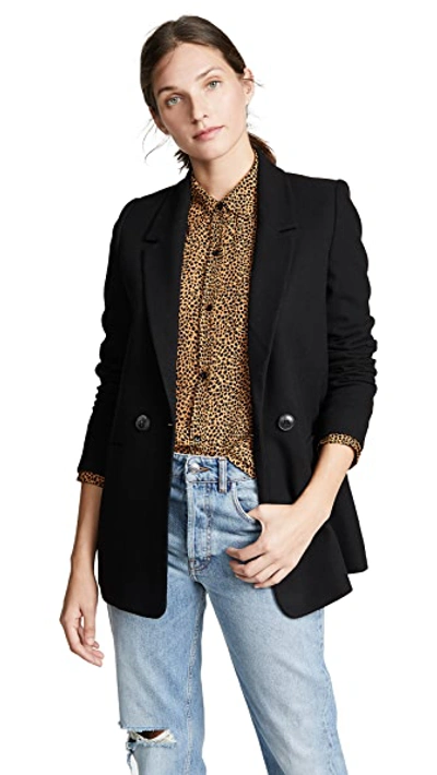 Shop Anine Bing Madeleine Blazer In Black