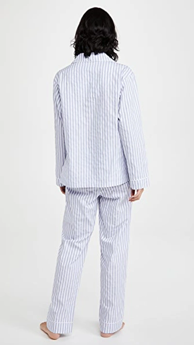 Bedhead Pajamas 3d Striped Long-sleeve Cotton Pajama Set In Blue 3d