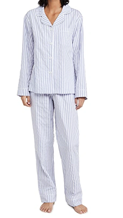 Bedhead Pajamas 3d Striped Long-sleeve Cotton Pajama Set In Blue 3d