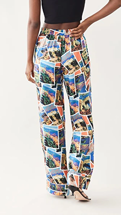 Shop Aliétte Postcard Print Pants In Multi
