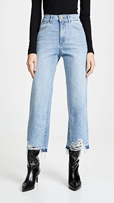 Dl1961 1961 Hepburn High Rise Wide Leg Jeans In Slate