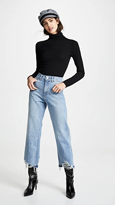 Dl1961 1961 Hepburn High Rise Wide Leg Jeans In Slate