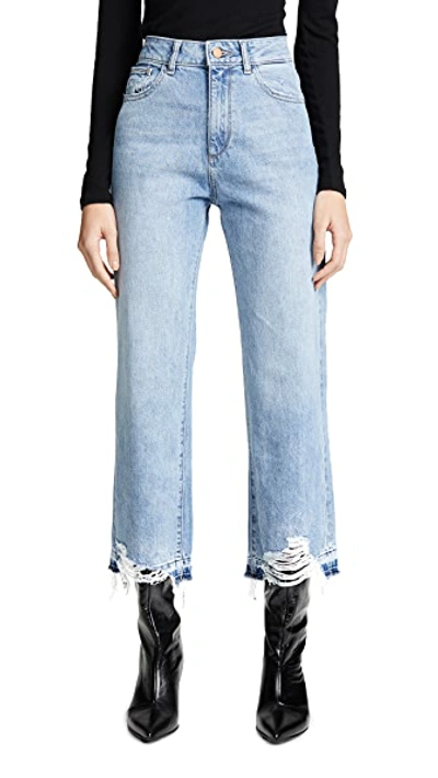 Shop Dl1961 Hepburn High Rise Wide Leg Jeans Slate