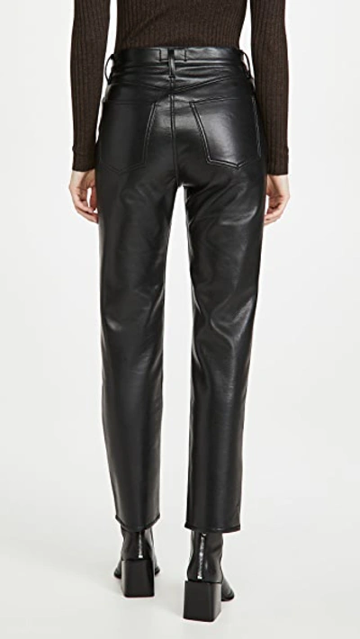 Shop Agolde Recycled Leather Fitted '90s Pants Detox