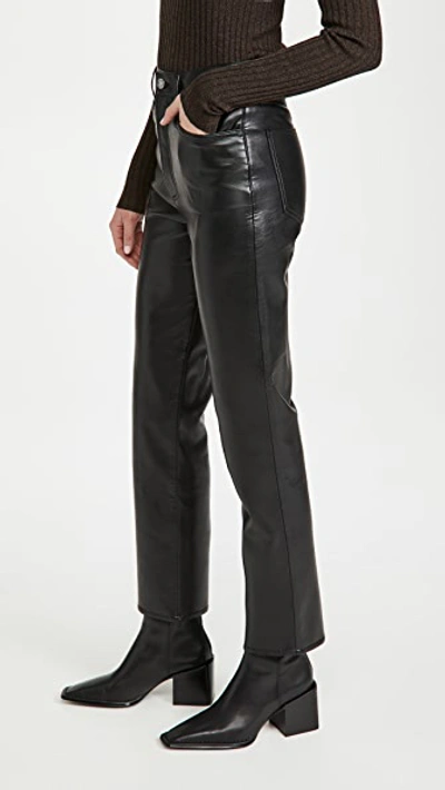 Shop Agolde Recycled Leather Fitted '90s Pants Detox