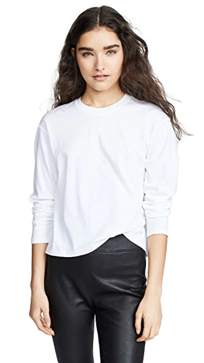 Atm Anthony Thomas Melillo Classic Jersey Long-sleeve Boy Tee In White In White