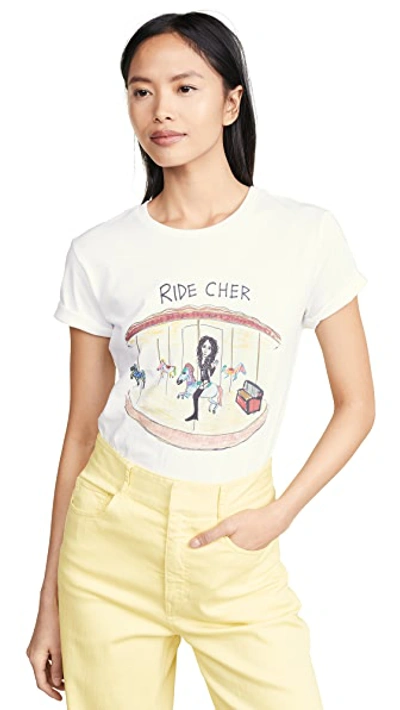 Shop Unfortunate Portrait Ride Cher T-shirt White