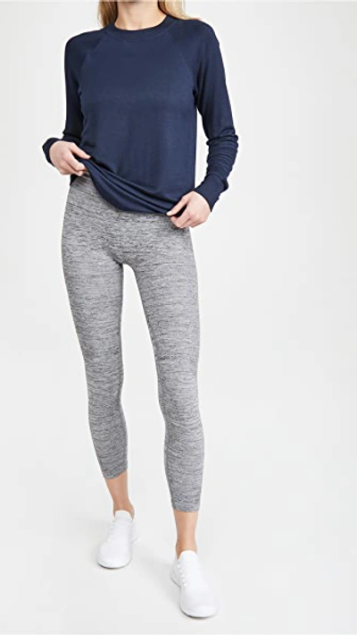 Splits59 Warm Up Curved Hem Sweatshirt In Indigo
