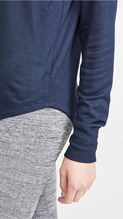 Splits59 Warm Up Curved Hem Sweatshirt In Indigo