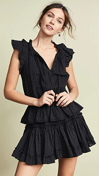 Shop Misa Lillian Dress In Coal Black