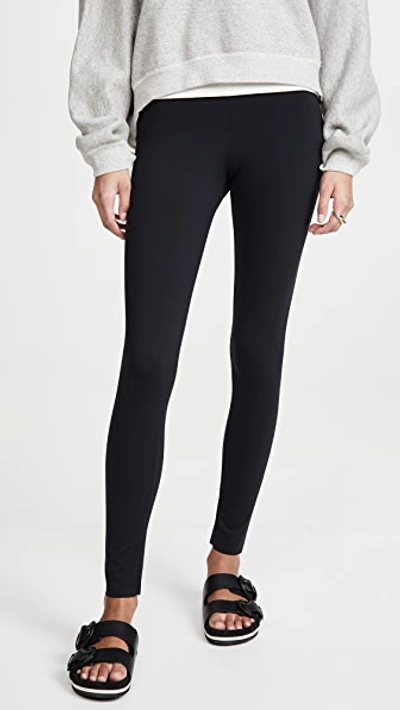 Commando Black Velvet Leggings In Black
