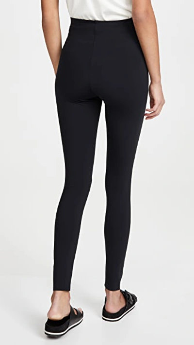 Commando Black Velvet Leggings In Black