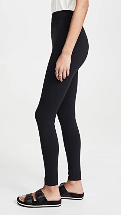 Commando Black Velvet Leggings In Black