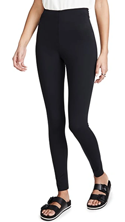 Commando Black Velvet Leggings In Black