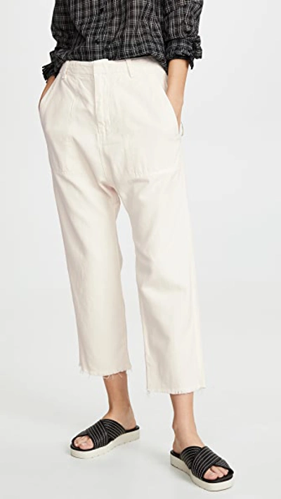 Shop Nili Lotan Luna Pants Eggshell