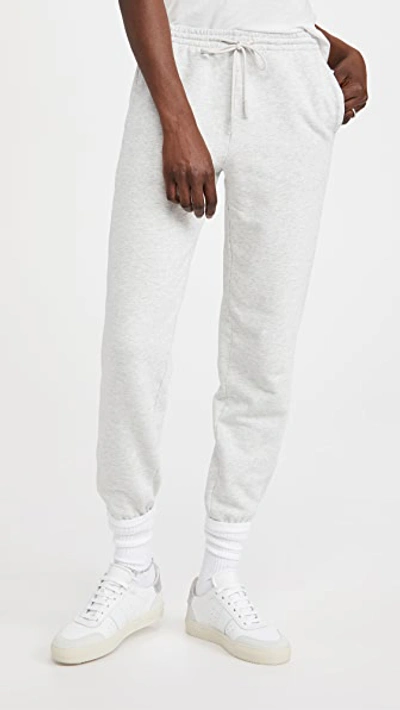 Shop Vince Essential Joggers In Light Heather Grey