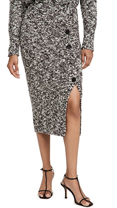 Shop Adam Lippes Pencil Skirt With Placket In Wool Boucle