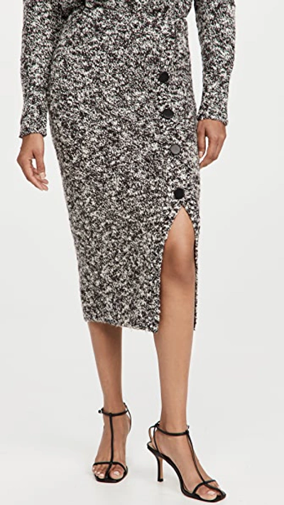 Shop Adam Lippes Pencil Skirt With Placket In Wool Boucle