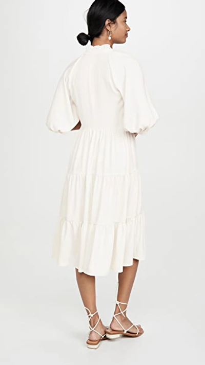 Shop Amanda Uprichard Saffron Midi Dress Ivory