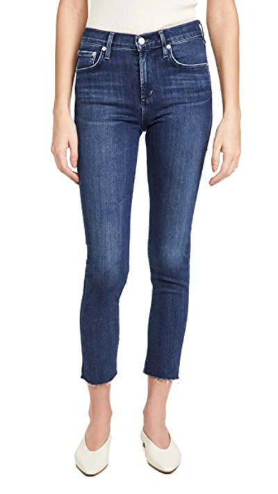 Shop Agolde Sophie High Rise Crop Skinny Jeans In Claremont
