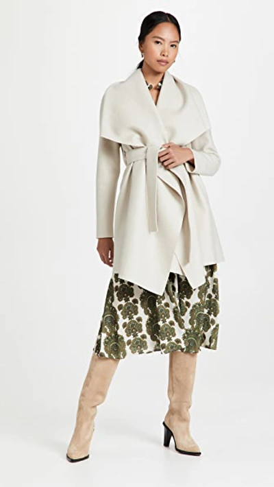 Shop Harris Wharf London Women Blanket Coat Cream