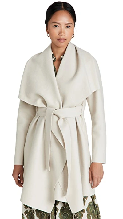 Shop Harris Wharf London Women Blanket Coat Cream