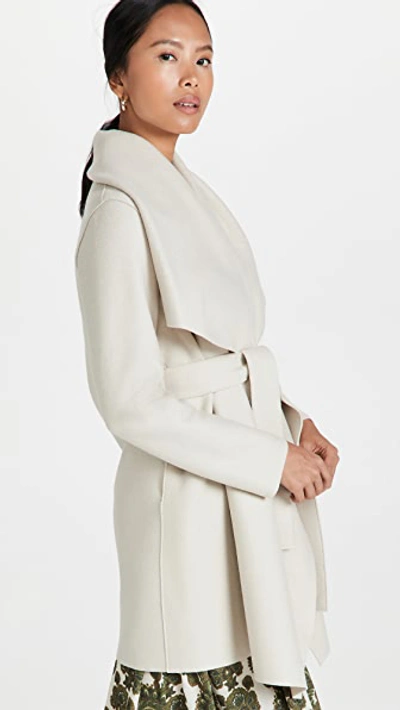 Shop Harris Wharf London Women Blanket Coat Cream