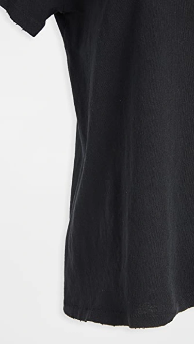Nili Lotan Silk Short Sleeve T-shirt In Washed Black