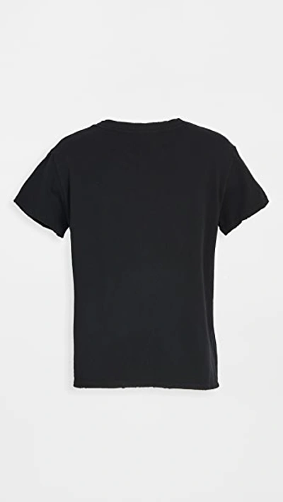 Nili Lotan Silk Short Sleeve T-shirt In Washed Black