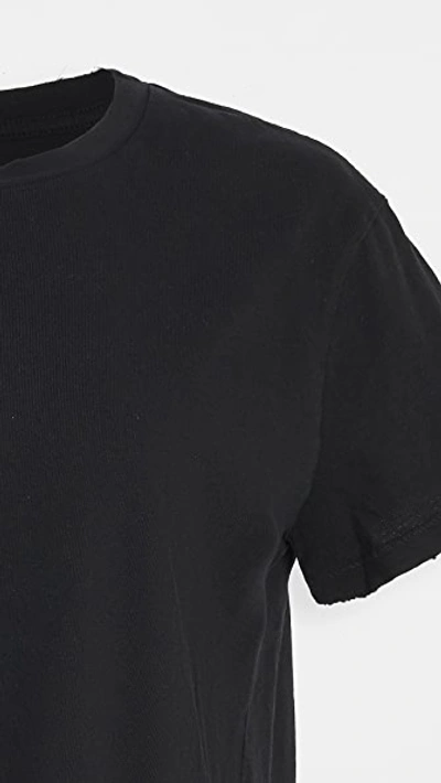 Nili Lotan Silk Short Sleeve T-shirt In Washed Black